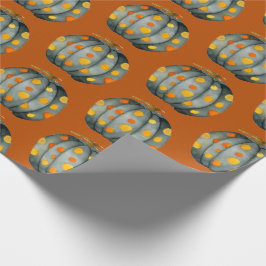 Polka Dot Pumpkin Mönster Wrapping Papper Presentpapper
