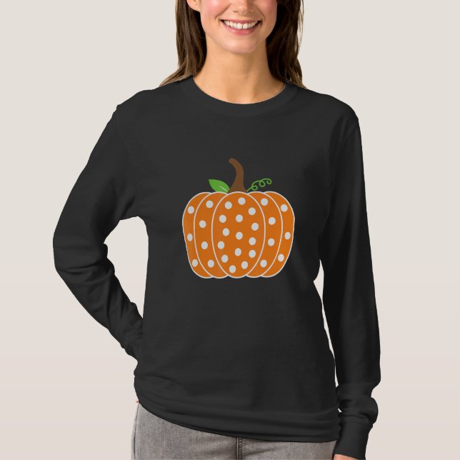 polka dot Pumpkins great pumpkin T Shirt (Framsida)