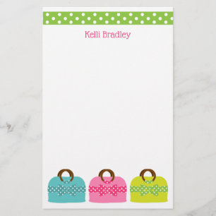 Polka Dot Purses Personlig Stationery