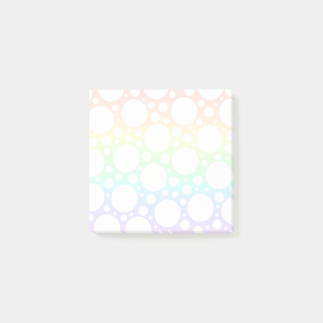 Polka Dot Rainbow Gradient Post-it Notes Block (Framsida)