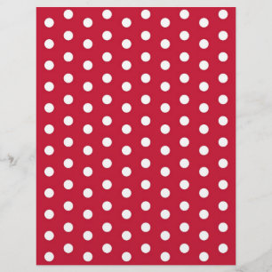 Polka Dot Red White Baby Scrapbook Papper