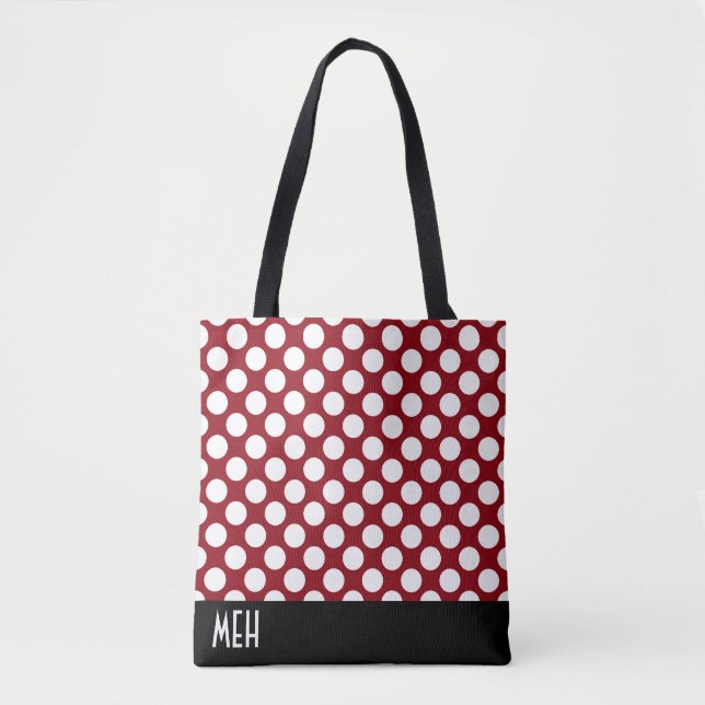 Polka Dot RM Monogram Tygkasse (Framsida)