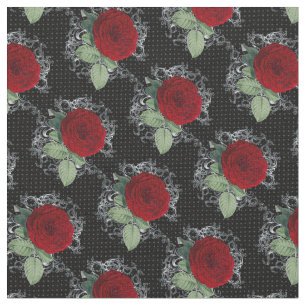 Polka Dot Ro Gothic Damask Fabric Tyg