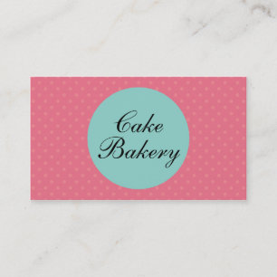 Polka Dot Rosa och Blue Pastel Visitkort