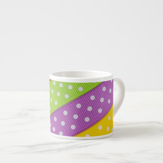 Polka Dot Rosett band Espresso Mugg Espressomugg (Framsida höger)