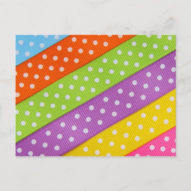 Polka Dot Rosett band vykort (Framsida)