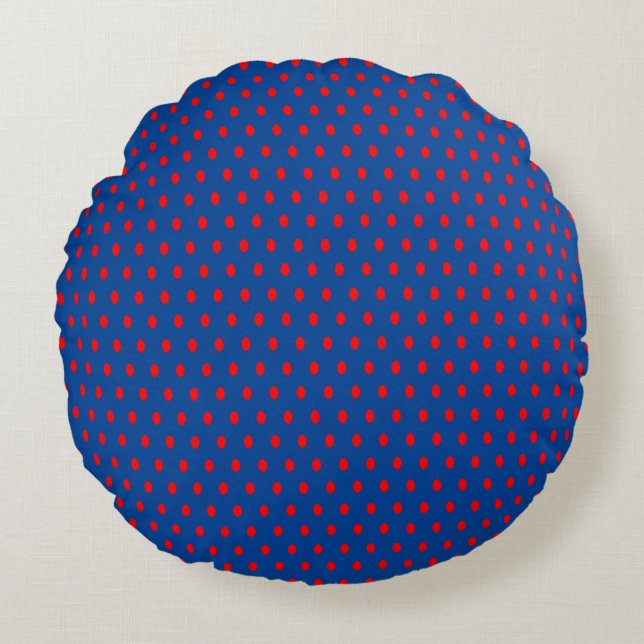 Polka Dot - Rund Kuddöverdrag Kudde (Framsidan)