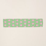 Polka Dot Scarf (Sage Grönt & Pastel Rosa) Sjal<br><div class="desc">Polka dots...  i vintage stil.. Skicka bakgrunden till grönten med polka dots för pastellrosa...  Underbar liten presentidé...  partifavör...  lagerstuffer ... </div>