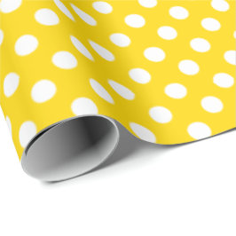 Polka Dot School Buss Gult Presentpapper