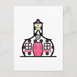 Polka Dot Schoolhouse Vykort