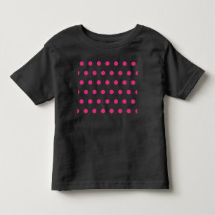 Polka Dot Småbarn mellan och Shirt (Black & Neon R T