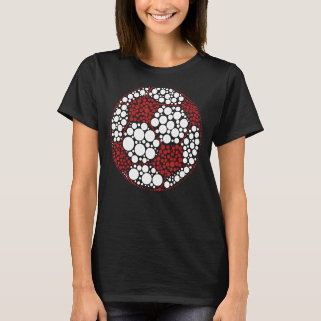 Polka Dot Soccer Internationell Dot Day Game Day V T Shirt (Framsida)