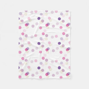POLKA DOT söt mönster rosa lila Flickor i  Fleecefilt
