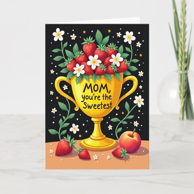 Polka Dot Sötaste Mamma-kort Kort (Framsida)