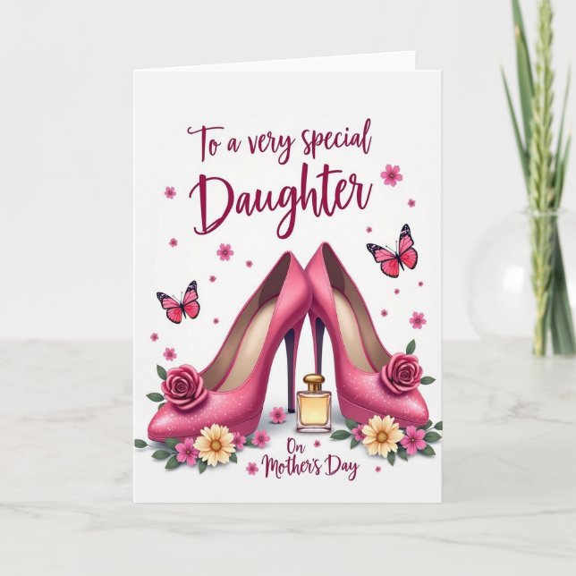 Polka Dot Special Daughter Card Kort (Framsida)