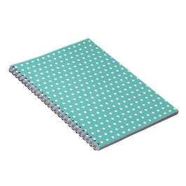 Polka Dot Spiral bärbar dator (Aqua & White) Anteckningsbok
