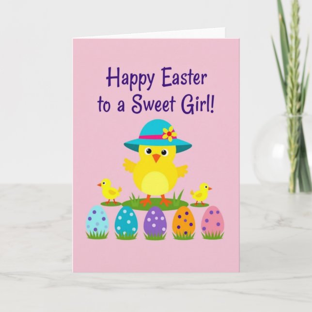 Polka Dot Springtime Scene Card Kort (Framsida)