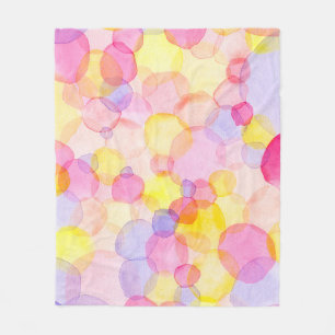 Polka Dot Stänk: Färg vattenfärg Fleecefilt