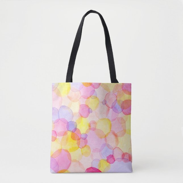 Polka Dot Stänk: Färg vattenfärg Tygkasse (Framsida)