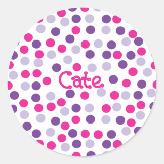 Polka Dot Sticker - Cate 2 Runt Klistermärke