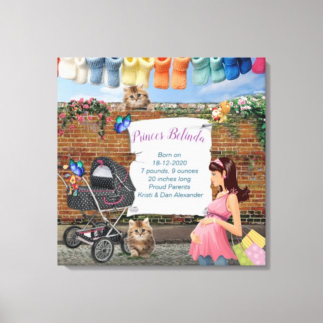 Polka-dot Street Art Scene Canvastryck (Framsida)