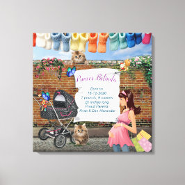 Polka-dot Street Art Scene Canvastryck