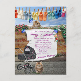 Polka-Dot Street Scene & Kittens Vykort