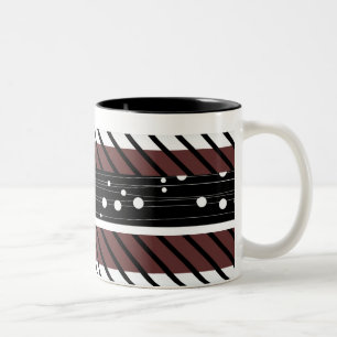 Polka Dot, stripe, Retro mönster-kaffe mugg