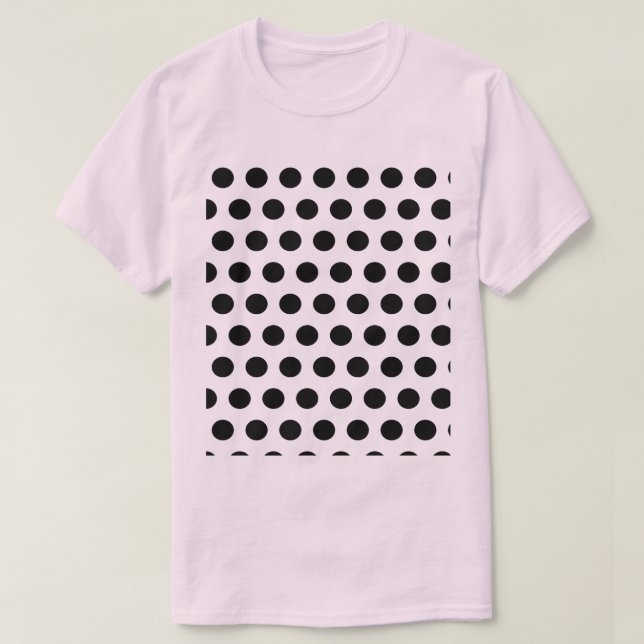 Polka Dot T-Shirt (Rosa & Black) (Design framsida)