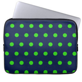 Polka Dot Tablet Fodral (marinblå och limgrön)