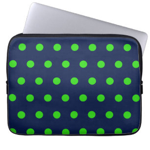 Polka Dot Tablet Fodral (marinblå och limgrön)