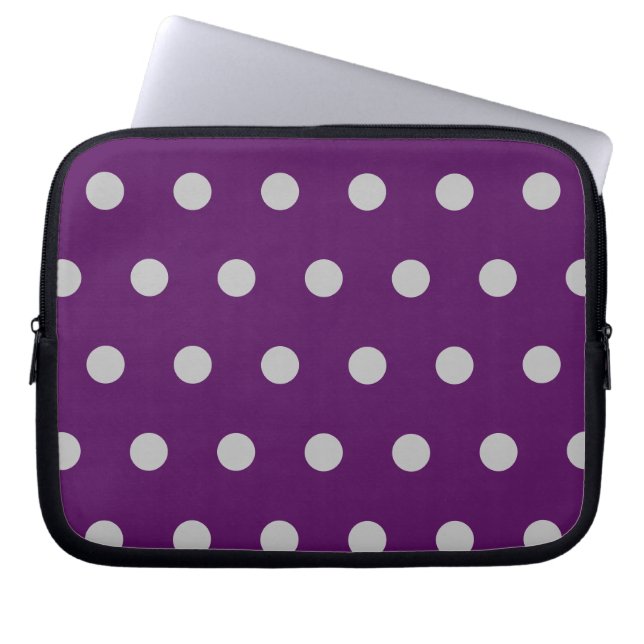 Polka Dot Tablet Fodral (Plum & Silver) (Framsidan)