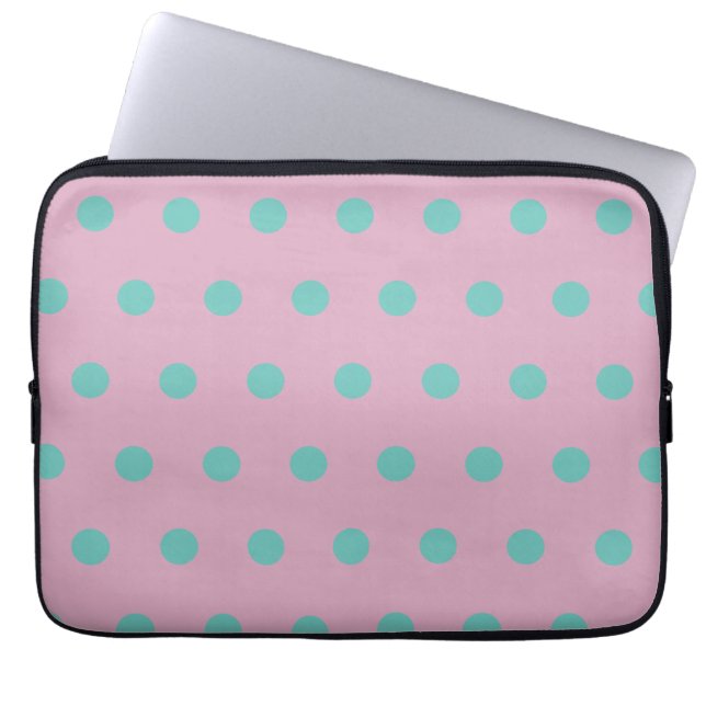 Polka Dot Tablet Fodral (Rosa & Aqua) (Framsidan)