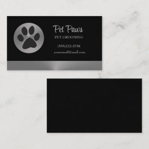 Polka Dot Tass på Silver Pet Grooming Service Visitkort
