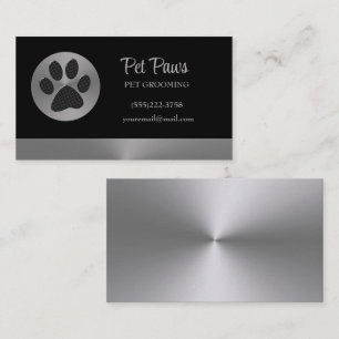 Polka Dot Tass på Silver Pet Grooming Service Visitkort