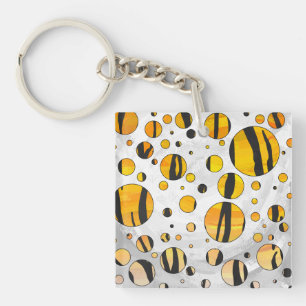 Polka Dot Tiger Black och Orange Print