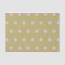 Polka Dot Tissue Paper (Guld & Pastel Rosa)