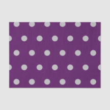 Polka Dot Tissue Paper (Plum & Silver)