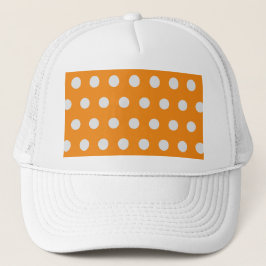 Polka Dot Truckerkeps (Orange & Silver)