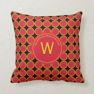 POLKA DOT Uganda Tyskland Belgien Färg Monogram Kudde