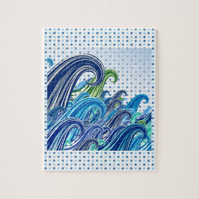 Polka Dot Vågar av Blue Pussel (Vertikal)