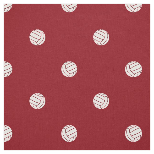 polka dot volleyballs on red or ANY background Tyg (Provkarta)