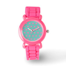 Polka Dot Watch (Aqua & Rosa)