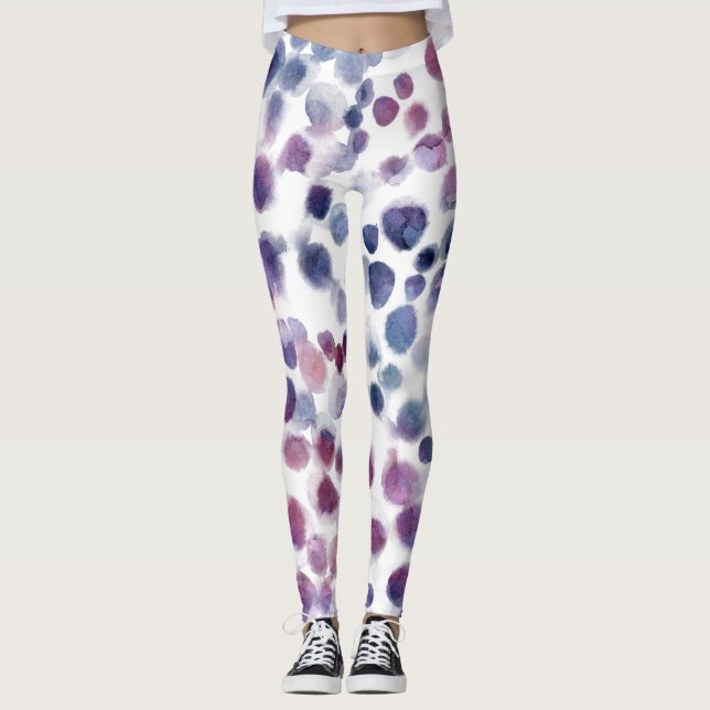 Polka Dot Watercolor: Geometric Seamless. Leggings (Framsida)