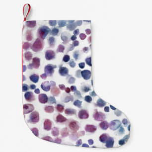 Polka Dot Watercolor: Geometric Seamless. Liten Julstrumpa