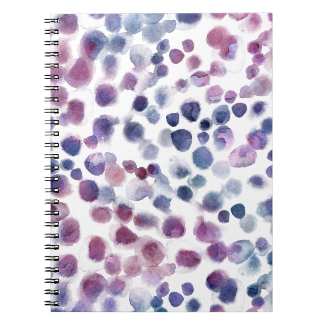 Polka Dot Watercolor: Geometriskt sömlöst. Anteckningsbok (Framsidan)