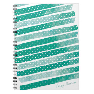 Polka Dot Watercolor Rand Personlig Journal Anteckningsbok