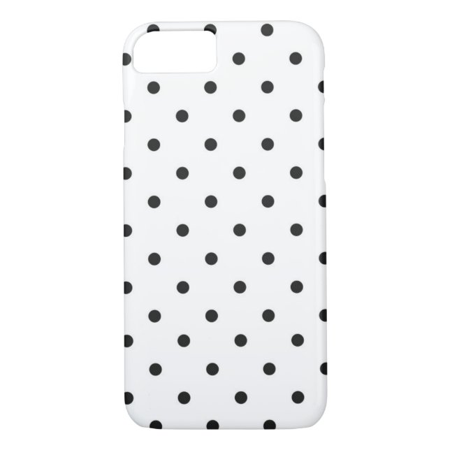 Polka Dot White & Black Case-Mate iPhone Skal (Baksida)