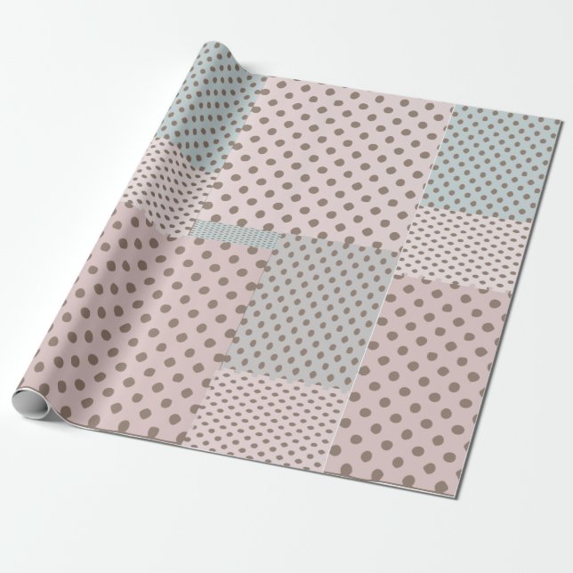 polka Dot Wrapping papper Presentpapper (Utrullad)