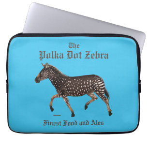 Polka Dot Zebra English Pub Laptop Fodral